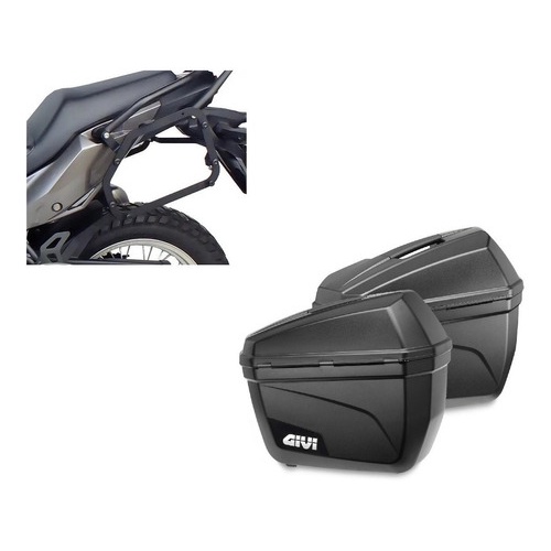 Suporte Scam + Baú Lateral Givi E22n Kawasaki Versys 300