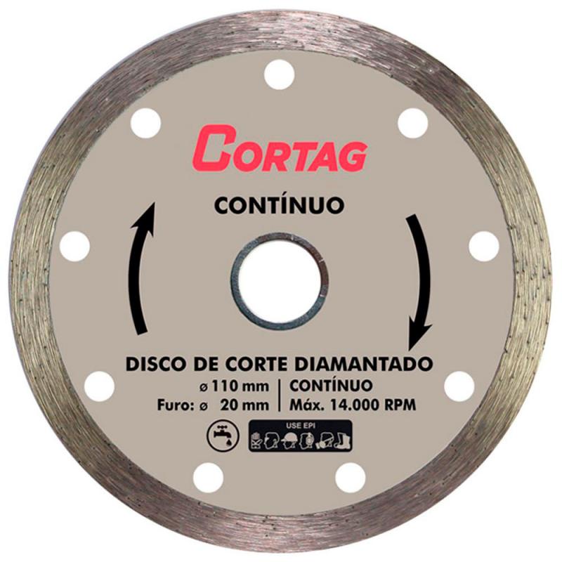 Disco de Corte Diamantado 4.3/8 POL Turbo para Cerâmica, Azulejo, Telha e Tijolo 60697 CORTAG em Oferta na Shopee