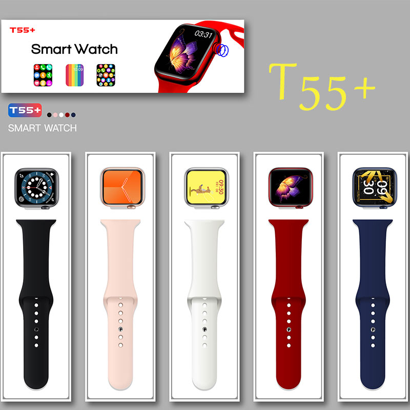 T55+ bluetooth calling smart watch full touch screen heart rate blood