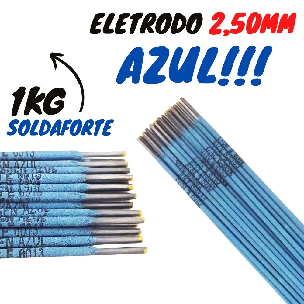 1kg Eletrodo 6013 Azul de 2,50mm - Soldaforte