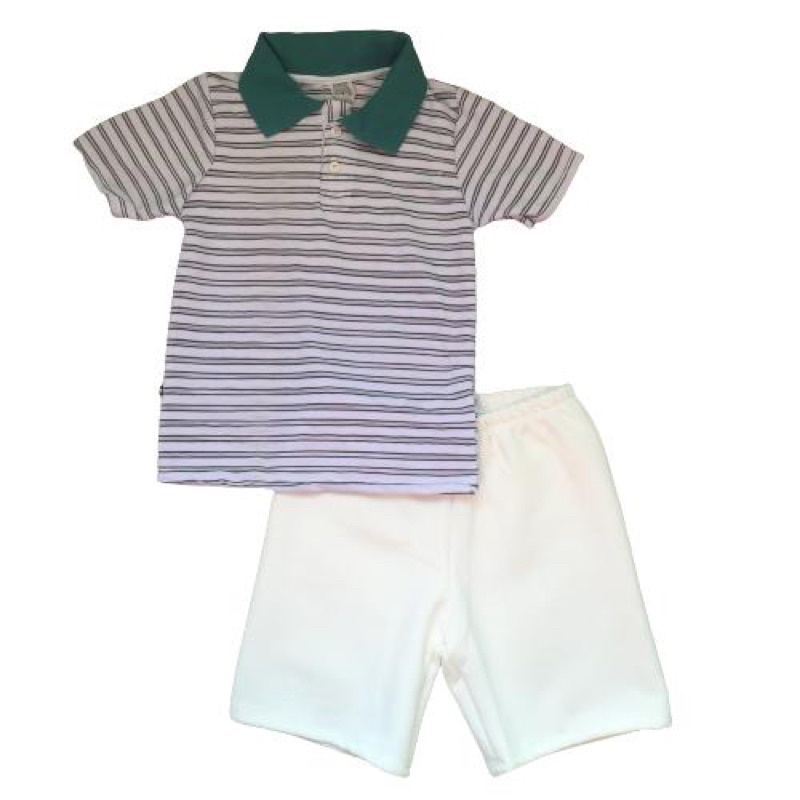 Conjunto infantil Polo masculino para menino short camiseta bermuda