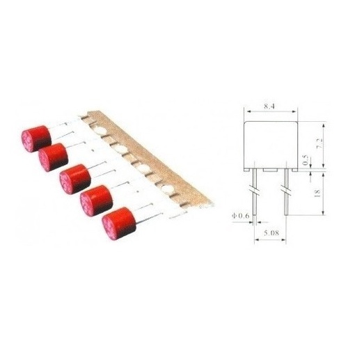 10 Peças - Pico Fusivel 8mm Radial 1,6a  Promoção