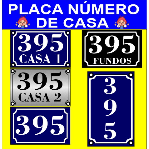 Placa Número De Residencia - Número De Casa - Nome De Rua 10x15cm