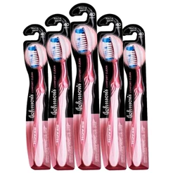 Kit 5 Escova Dental Macia Johnson's Reach Comfort Clean 40 Grande
