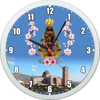 Nossa Senhora Aparecida Relógio de parede (GRANDE 25 CM)