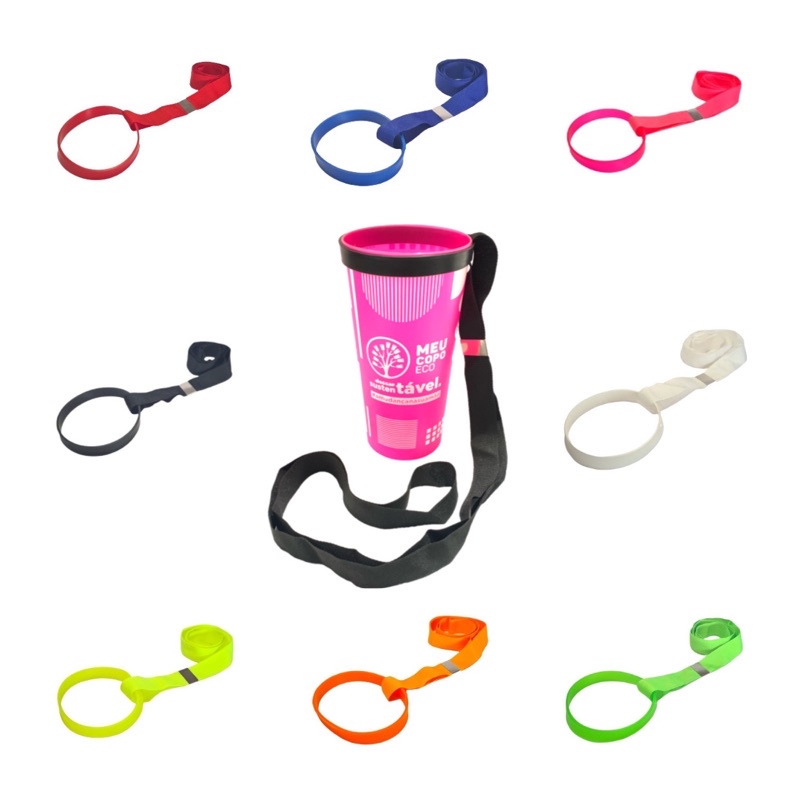 Cordão Tirante Porta Copo Eco Anti Perda Queda Copo Stanley Arell Ikeg Jade Caneca Festa