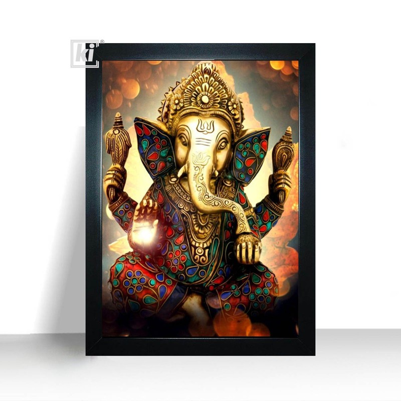 Quadro De Parede Lord Ganesha Moldura 32x44cm | Shopee Brasil