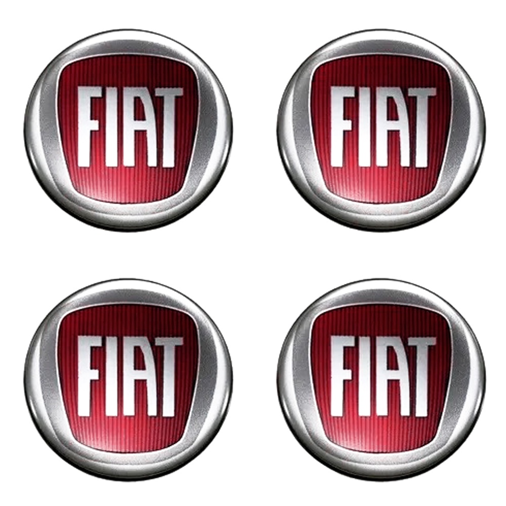 Jogo 4 Emblema Adesivo Calota Compatível com Siena Stilo Strada Uno Palio Resinado - 48mm em Oferta na Shopee