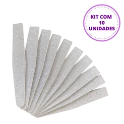 Kit 10 Lixas Banana Bananão Unha De Gel Acrílico Caixão Oval