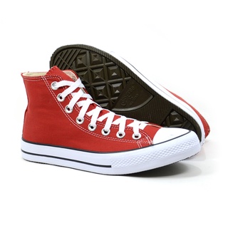 Tênis Feminino e Masculino Casual Cano Alto Star Vermelho Chuck Taylor Unissex