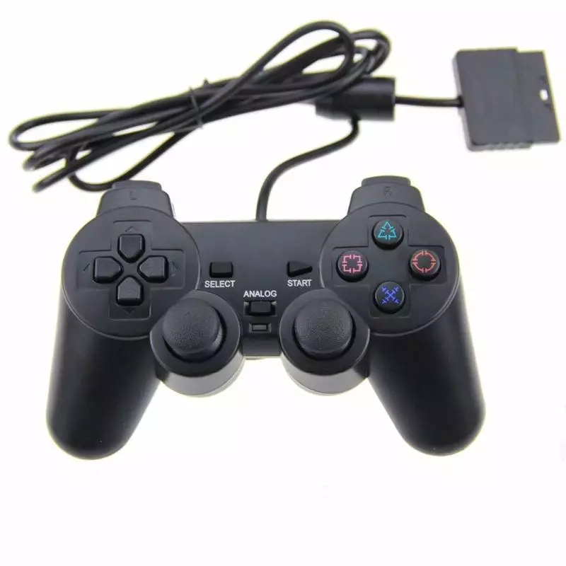 Controle Playstation 2 Com Fio Vibracao Jp359