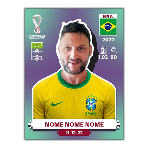 Figurinha Personalizada do Album da Copa Qatar 2022