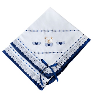 Manta Bebe Piquezinho Forrada Com Faixa Bordada em Oferta na Shopee