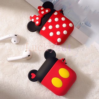 i12 Capa De Silicone AirPods Fone De Ouvido Bluetooth Cartoon Mickey Minnie Conjunto De Fones Com