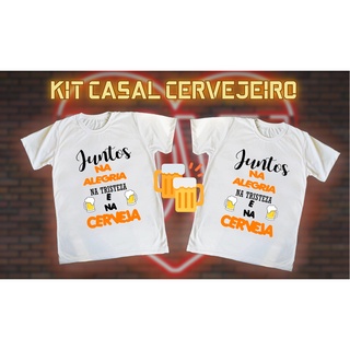 Camiseta de casal / casal cervejeiro / carnaval