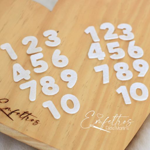Recorte de Numeros em feltro de 1 a 10 - Tamanho a escolher - Recorte a laser em Oferta na Shopee