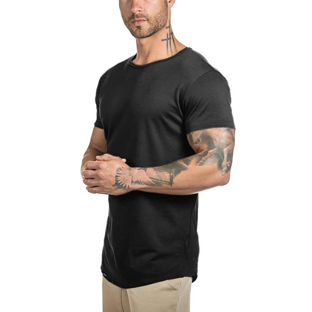 Camiseta Longline Manga Curta Masculina Swagg Stilo Básica Conforto