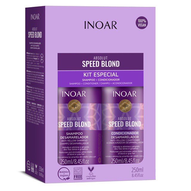 Inoar Kit Duo Inoar Absolut Speed Blond 250ml em Oferta na Shopee