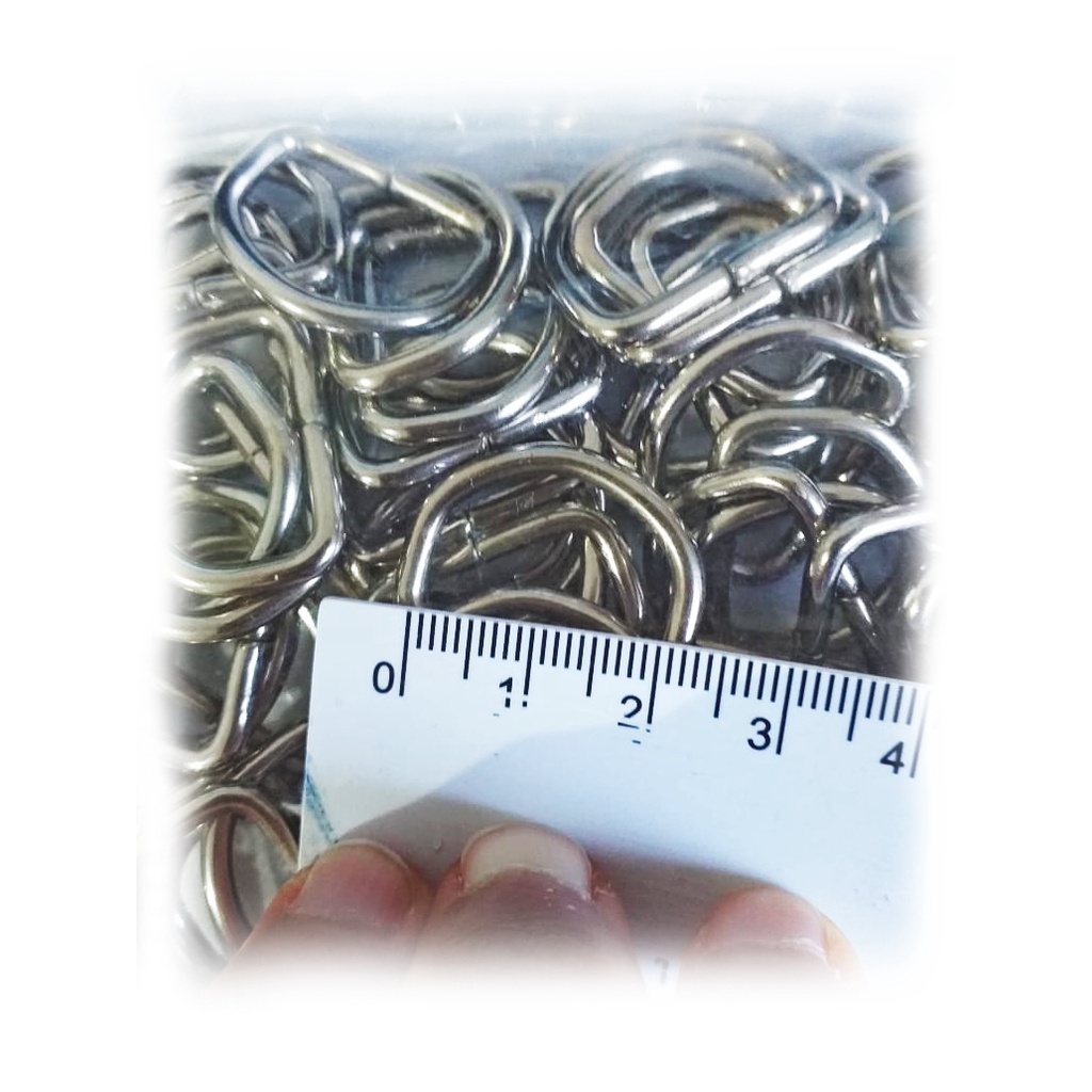 Meia argola 20mm - GROSSA - Níquel - 100 unidades