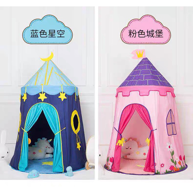 Barraca TENDA CASTELO CASINHA  flexível  PORTATIL PRINCESAS MÁGICAS ROSA