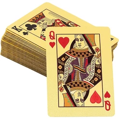 Baralho Dolar Dourado Ouro Folheado A Prova D'agua Poker Truco Cartas Jogos Para Várias Ocasiões De Festa