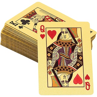 Baralho Dolar Dourado Ouro Folheado A Prova D'agua Poker Truco Cartas Jogos Para Várias O…