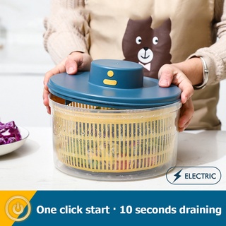 Girador Elétrico De Salada Grande / Prático De Secagem Rápida Para Lavar Frutas / Secas