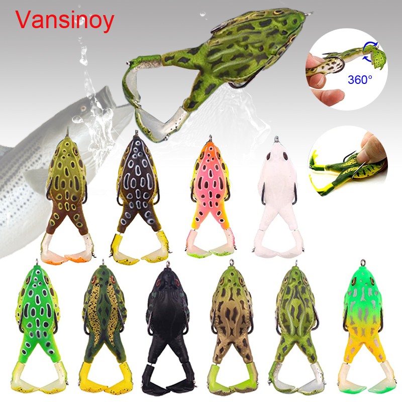 Vansinoy Fishing Lure Pernas Rotativas 8.4g/13.6g/16.6g Thunder Frog A Nova Isca Macia Umpan Katak Sub Para Peixe Preto Snakehead
