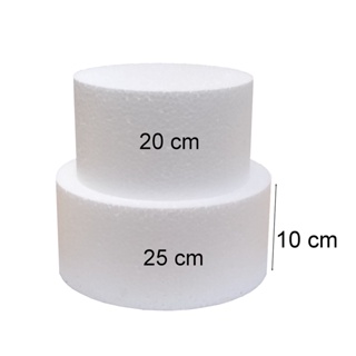 Bolo Fake 20 e 25 C/ 10Cm Base De Isopor 2 Andar Cenográfico em Oferta na Shopee