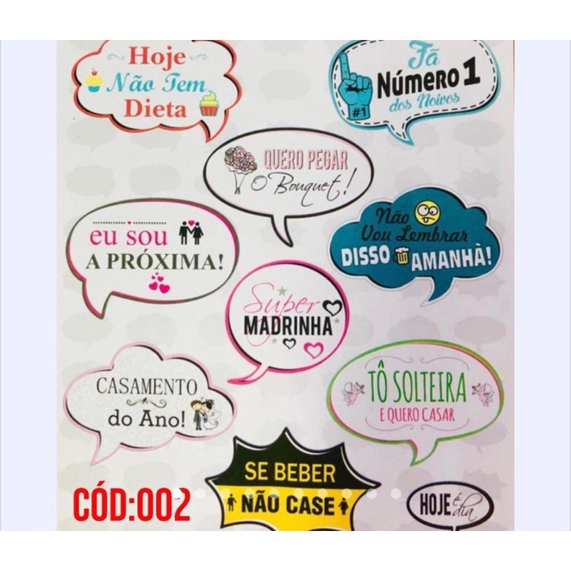 KIT 10 PLAQUINHAS DIVERTIDAS CASAMENTO SELFIE (COD 02) (CHOCO) · foto 2