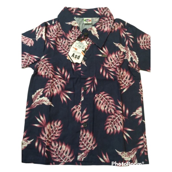 Camisa floral estampada manga curta infantil /Roupa infantil / Roupa infantil masculino