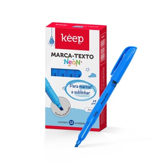 Marca Texto Azul Caixa c/ 12 Unidades Keep - MR067