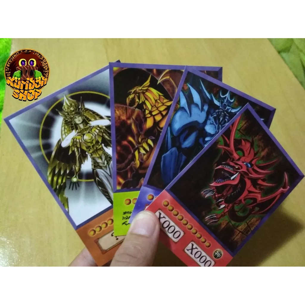 3 Deuses Egípcios + Horakhty Versão Anime Cartas Yu-gi-oh