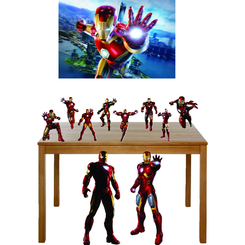Kit Totens Display HOMEM FERRO - Display para chão e mesa + painel