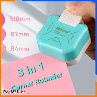 Perfurador de arredondador de canto 3 em 1, cortador de canto de 4 mm 7 mm 10 mm de 3 vias para artesanato em papel, laminado, projetos de bricolage, cortador de fotos, fabricação de cartões e scrapbooking em Oferta na Shopee