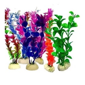 Planta Artificial 20 Cm Para Aquário Enfeites C/ 6 Unidades em Oferta na Shopee