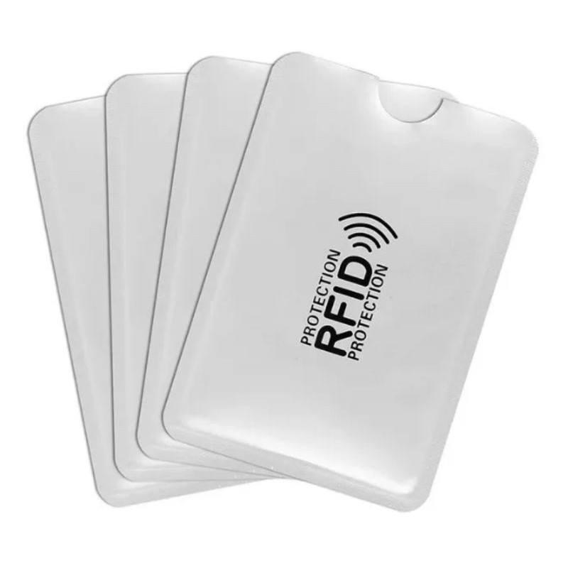 04 Unid Bloqueador Rfid Carteira Cartão Crédito | Shopee Brasil