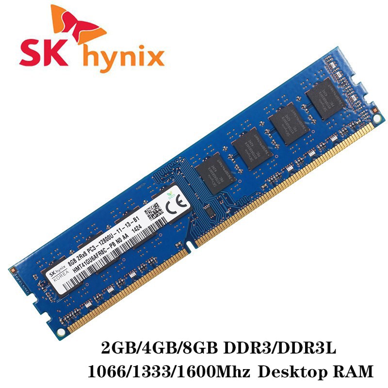 SK Hynix 2GB/4GB/8GB DDR3L 1600Mhz/1333Mhz/1066Mhz PC3L-12800U de memória para Desktop RAM de 1,35V