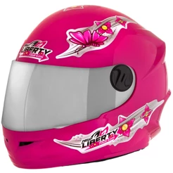 Capacete Fechado Pro Tork Liberty Four Kids For Girls Viseira Cromada