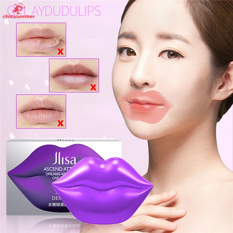 20pcs Máscara de gel colágeno esfoliante antirrugas para lábios