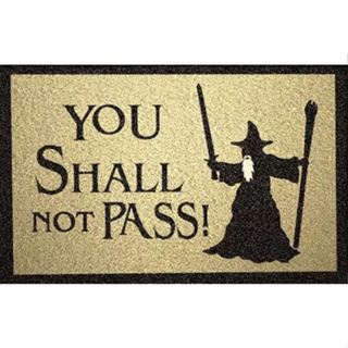 Tapete Capacho Mago branco senhor dos aneis You Shall Not Pass! 60x40 cm bege. em Oferta na Shopee