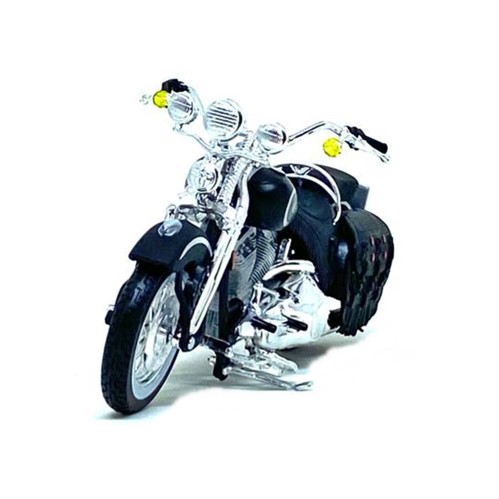 Miniatura Moto Harley Davidson FLSTS Heritage Softail Springer (1999) - Preta - S41 - 1:18 - Maisto