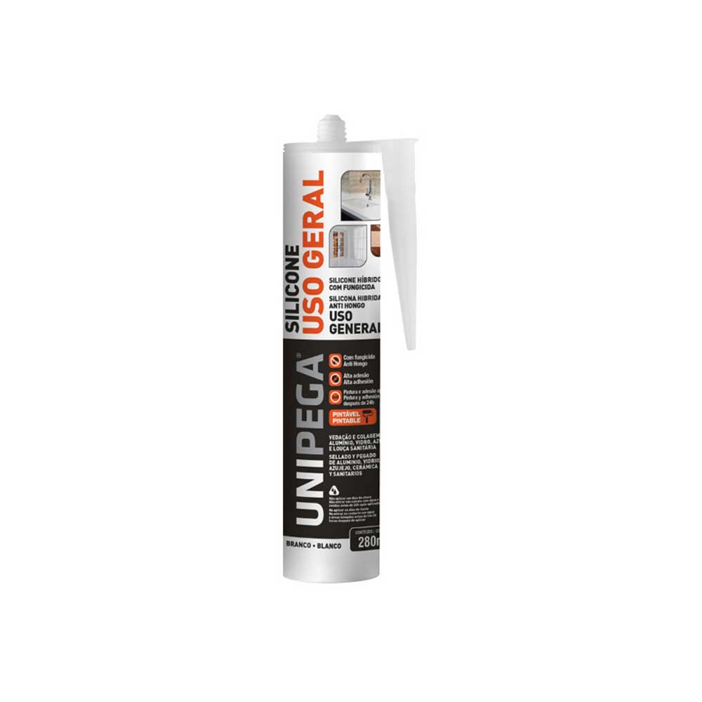 Silicone Híbrido C/ Fungicida Branco Unipega 280ml - 0065