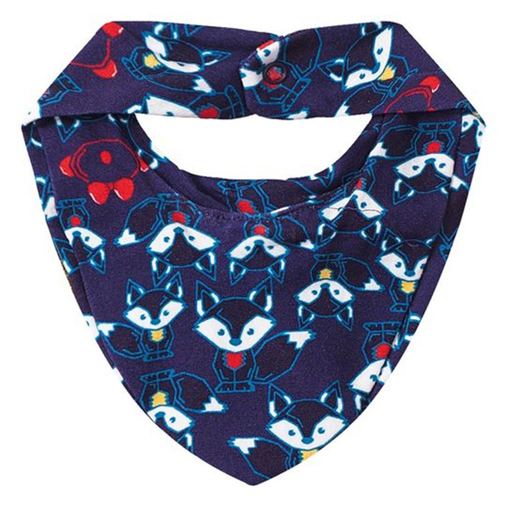 Babador bandana Raposa (Azul Marinho & Branco)TIGOR LILICA RIPILICA - Enxoval de bebê