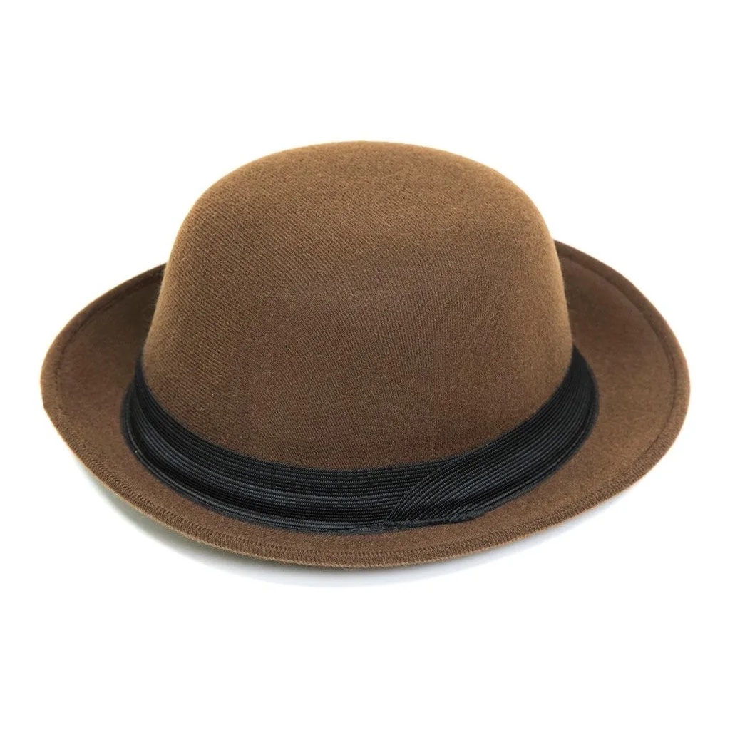 Chapéu Coco Clássico Chaplin Chapelaria Vintage Marrom