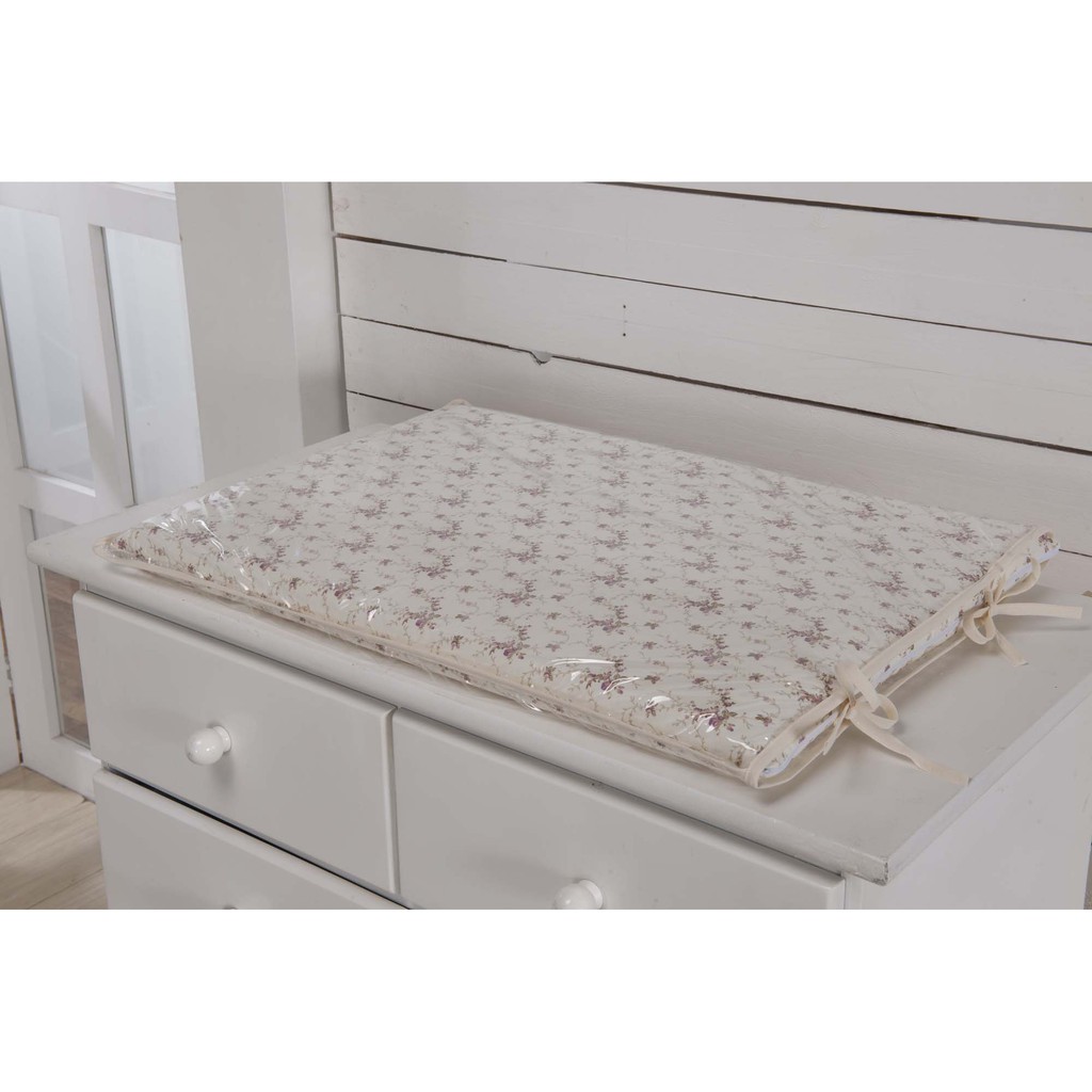 Trocador para comoda de bebe Menina Floral Rose - Trocador p/ Bebê Rosa Antigo Floral