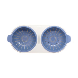 Recipiente para fazer ovo no micro-ondas azul - Oikos