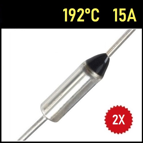 2 Fusível Térmico 15A 192C 192°C 192 Graus TF192 250V
