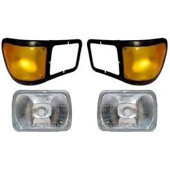 Farol Ford Pitbul F12000 F14000 F16000 de 1999 a 2005 com Lanterna Seta - Par Amarela