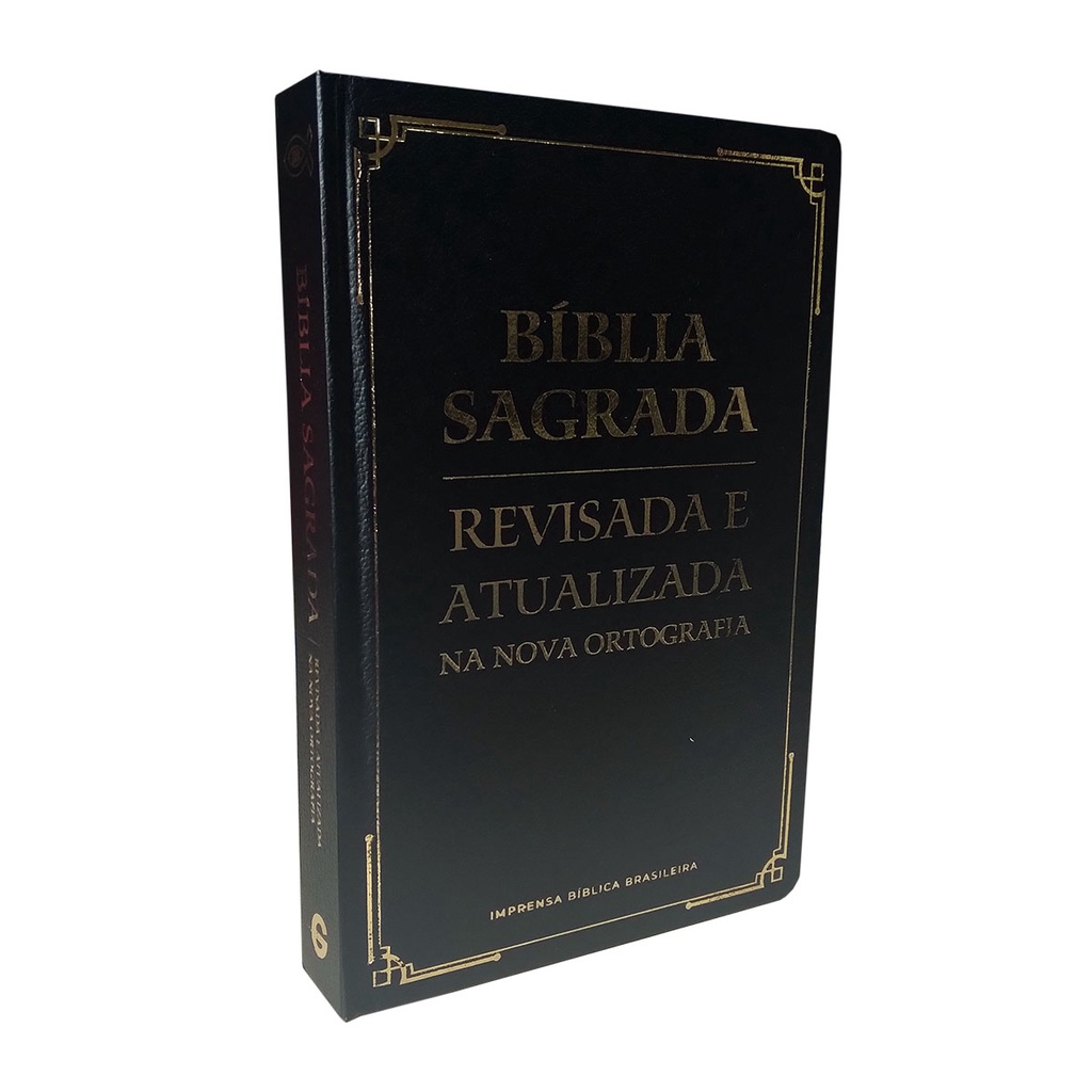 Bíblia Sagrada - Revisada E Atualizada - Semi Luxo Preta | Shopee Brasil